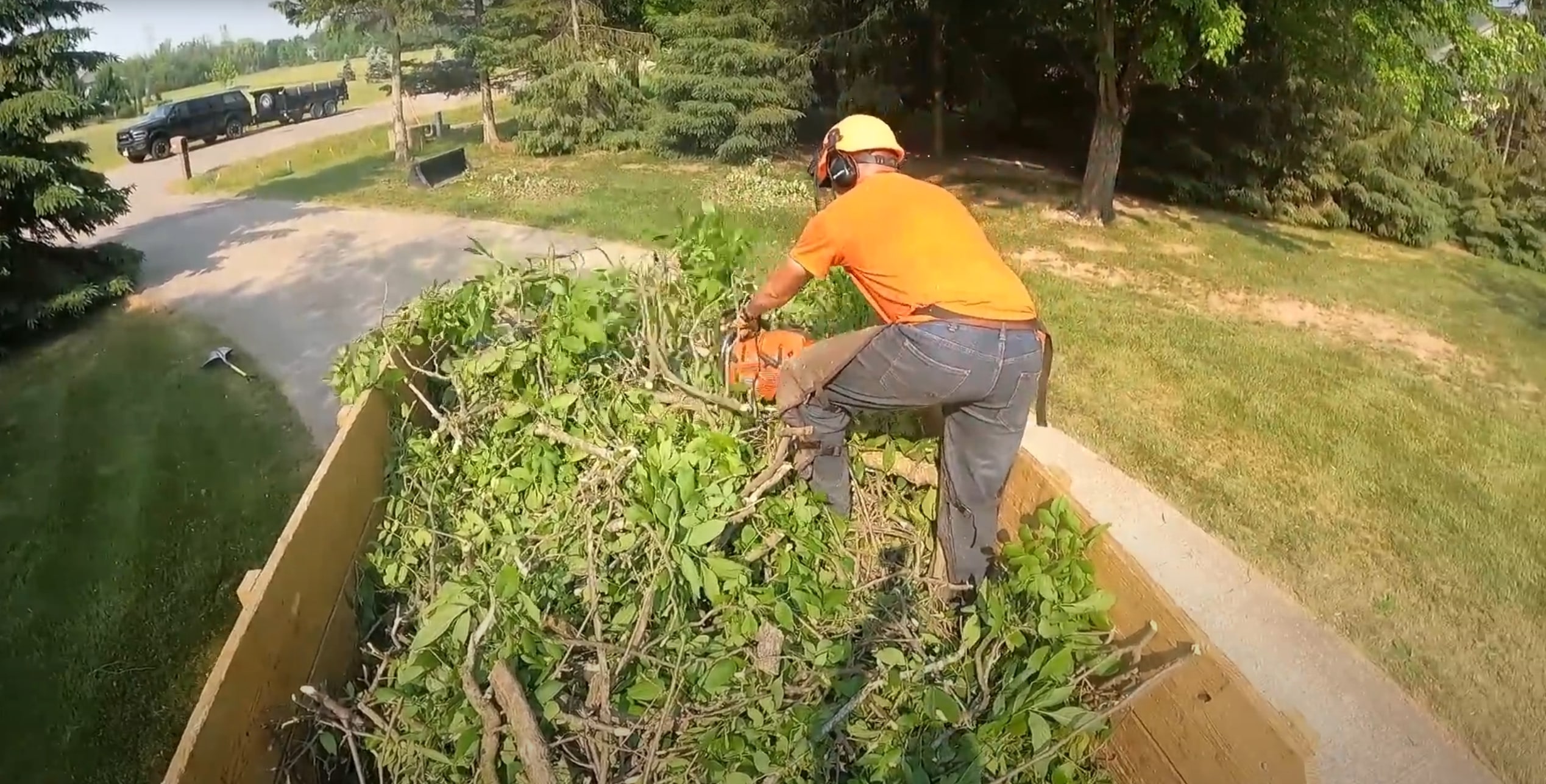 Land and lot clearing service removing trees and debris in Celina, TX